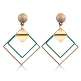 Statement Round Dangle Drop Earrings