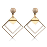 Statement Round Dangle Drop Earrings