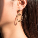 Statement Round Dangle Drop Earrings