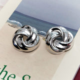 Big Vintage Metal Twisted Dangle Earrings