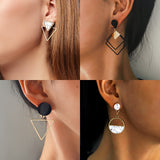 Round Dangle Drop Earrings