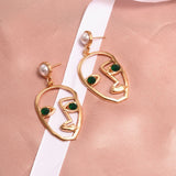 Round Dangle Drop Earrings