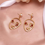 Round Dangle Drop Earrings