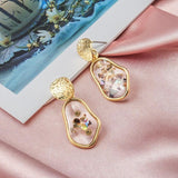 Round Dangle Drop Earrings
