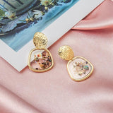 Round Dangle Drop Earrings