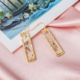 Round Dangle Drop Earrings
