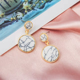 Round Dangle Drop Earrings