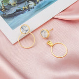 Round Dangle Drop Earrings