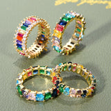 Gold Crown rainbow Rings