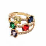 Gold Crown rainbow Rings