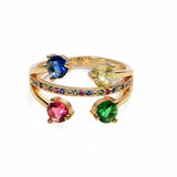 Gold Crown rainbow Rings