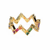 Gold Crown rainbow Rings