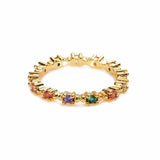 Gold Crown rainbow Rings