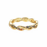 Gold Crown rainbow Rings