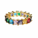 Gold Crown rainbow Rings