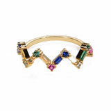 Gold Crown rainbow Rings