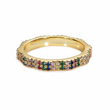 Gold Crown rainbow Rings