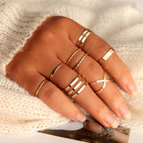 Original Design Gold Silver Round Hollow Geometric Rings