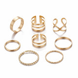 Original Design Gold Silver Round Hollow Geometric Rings