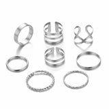 Original Design Gold Silver Round Hollow Geometric Rings