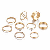Original Design Gold Silver Round Hollow Geometric Rings