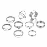 Original Design Gold Silver Round Hollow Geometric Rings