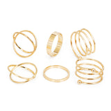 Original Design Gold Silver Round Hollow Geometric Rings