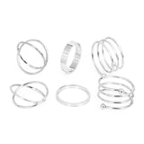 Original Design Gold Silver Round Hollow Geometric Rings