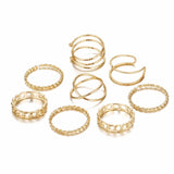 Original Design Gold Silver Round Hollow Geometric Rings