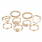Original Design Gold Silver Round Hollow Geometric Rings