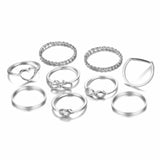 Original Design Gold Silver Round Hollow Geometric Rings
