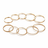 Original Design Gold Silver Round Hollow Geometric Rings