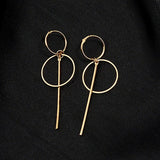 Tassel Earrings Circle Pendant