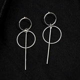 Tassel Earrings Circle Pendant