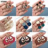 Acrylic Earrings For Women Statement Vintage Geometric Gold Dangle Drop Earrings