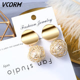 Acrylic Earrings For Women Statement Vintage Geometric Gold Dangle Drop Earrings