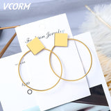 Acrylic Earrings For Women Statement Vintage Geometric Gold Dangle Drop Earrings