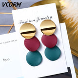 Acrylic Earrings For Women Statement Vintage Geometric Gold Dangle Drop Earrings