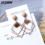 Acrylic Earrings For Women Statement Vintage Geometric Gold Dangle Drop Earrings