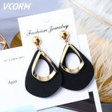 Acrylic Earrings For Women Statement Vintage Geometric Gold Dangle Drop Earrings