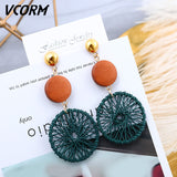 Acrylic Earrings For Women Statement Vintage Geometric Gold Dangle Drop Earrings