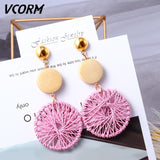 Acrylic Earrings For Women Statement Vintage Geometric Gold Dangle Drop Earrings
