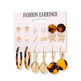 17KM Vintage Tassel Acrylic Earrings For Women Bohemian Earrings Set Big Dangle Drop Earring 2020 Brincos Female Fashion Jewelry