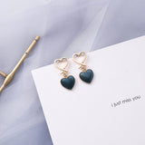 Blue Geometric Acrylic Dangle Drop Earrings