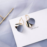Blue Geometric Acrylic Dangle Drop Earrings