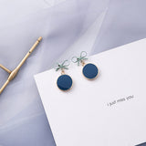 Blue Geometric Acrylic Dangle Drop Earrings