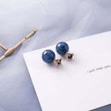 Blue Geometric Acrylic Dangle Drop Earrings