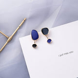 Blue Geometric Acrylic Dangle Drop Earrings