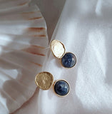 Blue Geometric Acrylic Dangle Drop Earrings